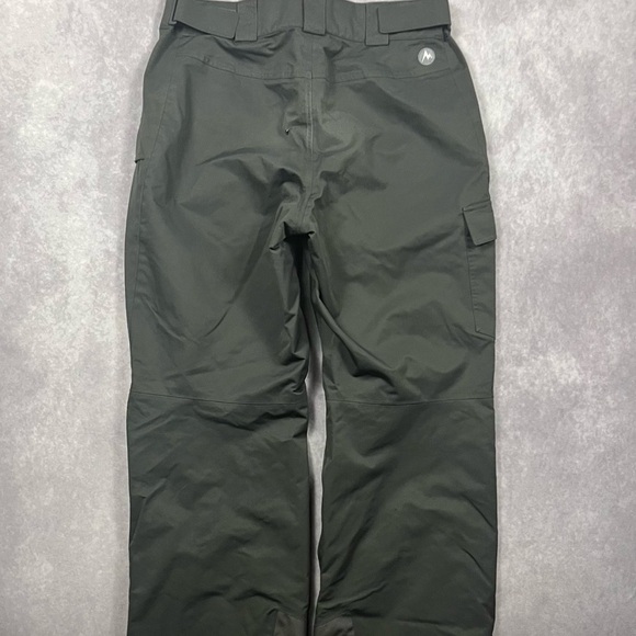MARMOT Snow Pants Mens Large Size Black Ski Nylon Shell Cargo Pocket - Picture 2 of 5